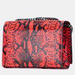 Pre Owned حقيبة كروس سان لوران باريس كيت أحمر مونوغرام كلاسيك جلد بقر منقوش صغير