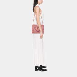 Pre Owned Saint Laurent Paris Pink Small Leather Monogram Cabas Satchel