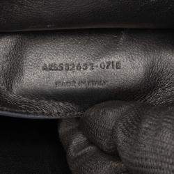 Pre Owned حقيبة سان لوران باريس ميديوم شيفرون جلد خروف مونوغرام سولبيس سوداء