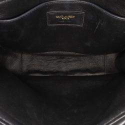 Pre Owned حقيبة سان لوران باريس ميديوم شيفرون جلد خروف مونوغرام سولبيس سوداء