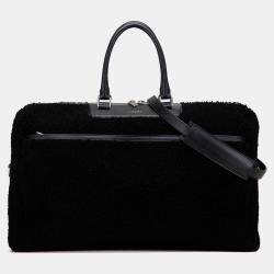 مملوكة مسبقًا Saint Laurent Paris Black Shearling Travel Bag