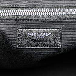مملوكة مسبقًا Saint Laurent Paris Black Shearling Travel Bag
