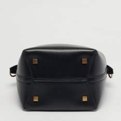 Pre Owned حقيبة باكيت لو ٣٧ صغيرة جلد أسود سان لوران