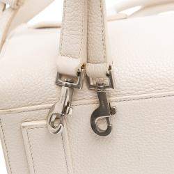 مملوكة مسبقًا حقيبة سان لوران باريس ساك دي جور جلد عجل أبيض صغير برسومات