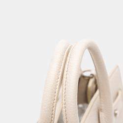 مملوكة مسبقًا حقيبة سان لوران باريس ساك دي جور جلد عجل أبيض صغير برسومات