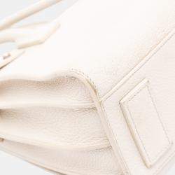 مملوكة مسبقًا حقيبة سان لوران باريس ساك دي جور جلد عجل أبيض صغير برسومات