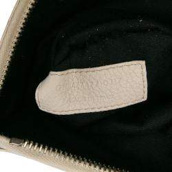 مملوكة مسبقًا حقيبة سان لوران باريس ساك دي جور جلد عجل أبيض صغير برسومات