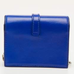 مملوكة مسبقًا Saint Laurent Candy Monogram Mini Blue Leather Crossbody Bag