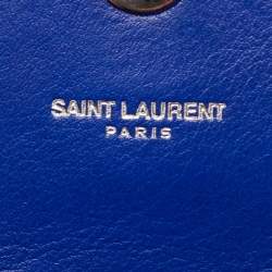 مملوكة مسبقًا Saint Laurent Candy Monogram Mini Blue Leather Crossbody Bag