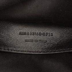 Pre Owned Saint Laurent Paris White Baby Crinkled Calfskin Monogram Niki Bag