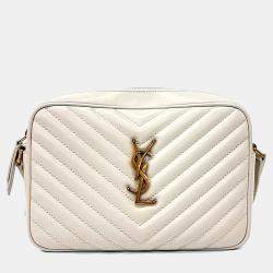 مملوكة مسبقًا Saint Laurent Paris Beige Leather Lou Camera Bag