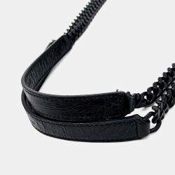 مملوكة مسبقًا Saint Laurent Paris Black Leather Niki Monogram Shoulder Bag