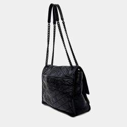 مملوكة مسبقًا Saint Laurent Paris Black Leather Niki Monogram Shoulder Bag