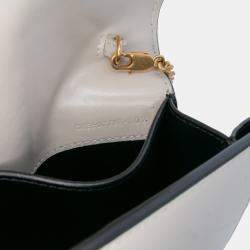 Pre Owned Saint Laurent Paris Black Bicolor Calfskin Uptown Chain Wallet