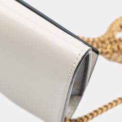 Pre Owned Saint Laurent Paris Black Bicolor Calfskin Uptown Chain Wallet