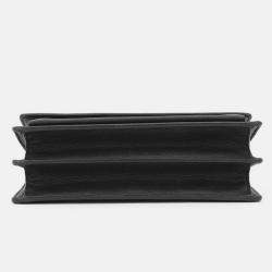 Pre Owned Saint Laurent Paris Sunset Chain Bag Black Leather Size Medium