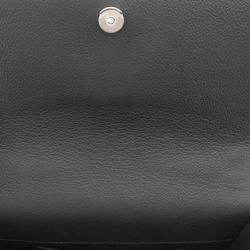 Pre Owned Saint Laurent Paris Sunset Chain Bag Black Leather Size Medium