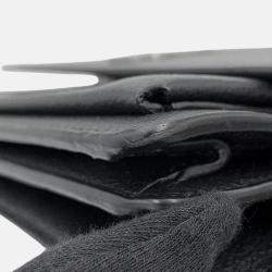 Pre Owned Saint Laurent Paris Sunset Chain Bag Black Leather Size Medium