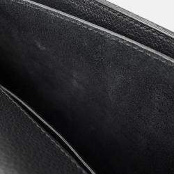 Pre Owned Saint Laurent Paris Sunset Chain Bag Black Leather Size Medium