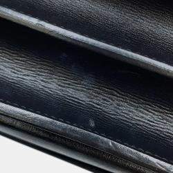 Pre Owned Saint Laurent Paris Sunset Chain shoulder Black Leather Size Medium