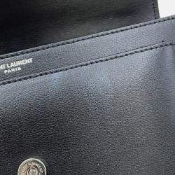 Pre Owned Saint Laurent Paris Sunset Chain shoulder Black Leather Size Medium