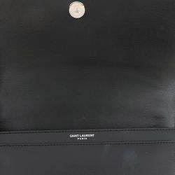 Pre Owned Saint Laurent Paris Sunset Chain shoulder Black Leather Size Medium