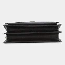 Pre Owned Saint Laurent Paris Sunset Chain shoulder Black Leather Size Medium