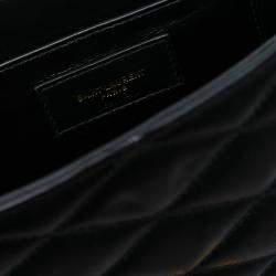 مملوكة مسبقًا Saint Laurent Paris Black Quilted Lambskin Monogram June Box Bag