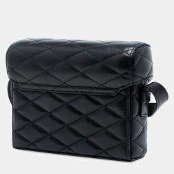 مملوكة مسبقًا Saint Laurent Paris Black Quilted Lambskin Monogram June Box Bag