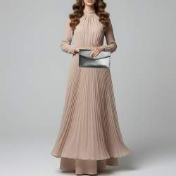 مملوكة مسبقًا حقيبة كلتش سان لوران أبتاون جلد بيج