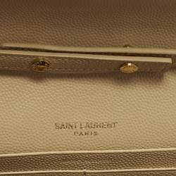 Pre Owned محفظة بسلسلة سان لوران باريس كاساندرا جلد ماتيلاسيه أحمر