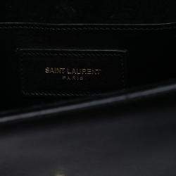 Pre Owned Saint Laurent Paris Black Small Leather Monogram Kate Tassel Crossbody