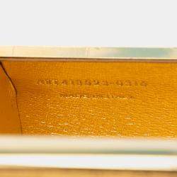 مملوكة مسبقًا حقيبة صندوق سان لوران باريس أوبيوم بشعار مزينة بالذهبي بأهداب جلد الحمل الريبد الأكريليك