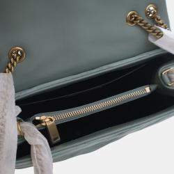 Pre Owned Saint Laurent Paris Green Small Suede Loulou Shoulder Bag