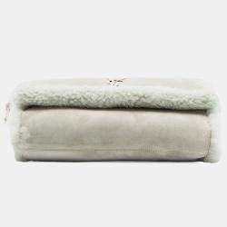 Pre Owned Saint Laurent Paris Medium Shearling Monogram Kate Reversible Shoulder Bag