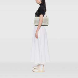 Pre Owned Saint Laurent Paris Medium Shearling Monogram Kate Reversible Shoulder Bag