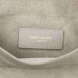 Pre Owned Saint Laurent Paris Medium Shearling Monogram Kate Reversible Shoulder Bag