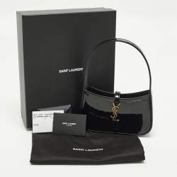 مملوكة مسبقًا Saint Laurent LE 5 À 7 Mini Black Patent Leather Hobo