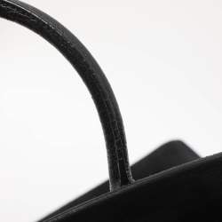 Pre Owned Saint Laurent Sac De Jour Small Black Suede Tote