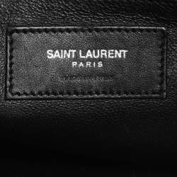 Pre Owned Saint Laurent Sac De Jour Small Black Suede Tote