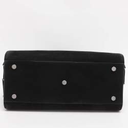 Pre Owned Saint Laurent Sac De Jour Small Black Suede Tote
