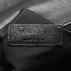 Pre Owned Saint Laurent Monogram Envelope Large Black Matelasse Leather Shoulder Bag