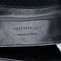 Pre Owned شنطة كروس بودي سان لوران باريس فيكي براءات اختراع كبيرة سوداء