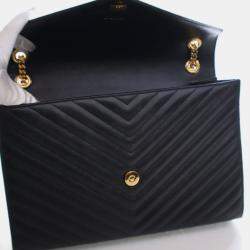 مملوكة مسبقًا Saint Laurent Large Calfskin Envelope Flap Bag