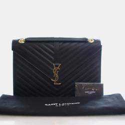 مملوكة مسبقًا Saint Laurent Large Calfskin Envelope Flap Bag