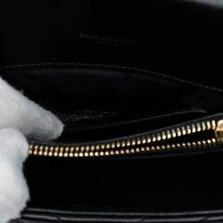 Pre Owned حقيبة سان لوران باريس شفرا مونوغرام مرصع جلد العجل سوداء متوسطة كوليدج