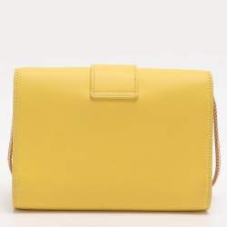 مملوكة مسبقًا حقيبة كروس سان لوران باريس ميني واي-لين بوشيه جلد أصفر ميني