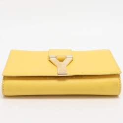 مملوكة مسبقًا حقيبة كروس سان لوران باريس ميني واي-لين بوشيه جلد أصفر ميني