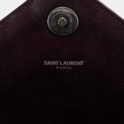 مملوكة مسبقًا Saint Laurent Paris Red Medium Quilted Chevron Sheepskin College Satchel