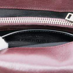 مملوكة مسبقًا Saint Laurent Paris Red Medium Quilted Chevron Sheepskin College Satchel